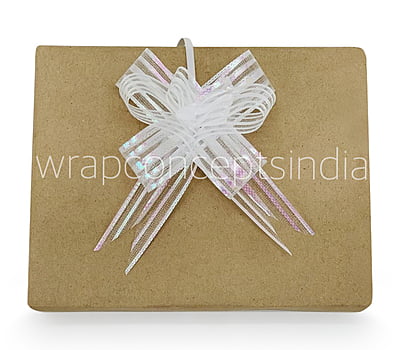 Organza Stripe Pull Bows - 30mm Organza Stripe Pull Bows - 30mm