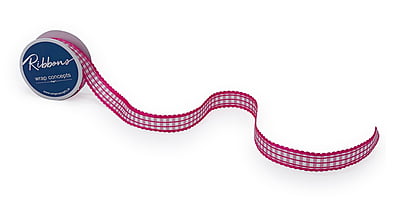 Gingham Ribbon with Scalloped Edges