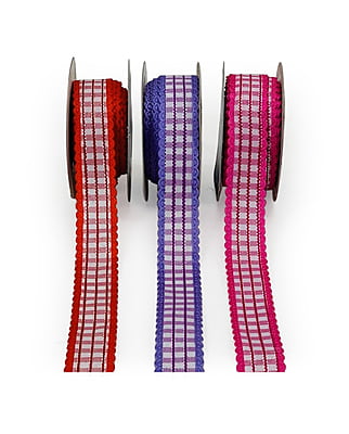 Gingham Ribbon with Scalloped Edges