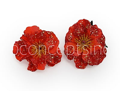 Red Glitter Poppy