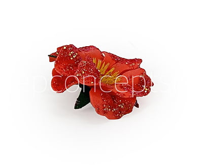 Red Glitter Poppy