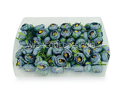 Peonies On Stick-Steel Grey