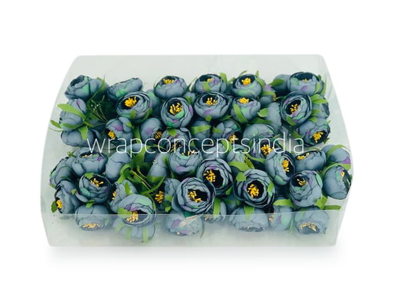 Peonies On Stick-Steel Grey Peonies On Stick-Steel Grey