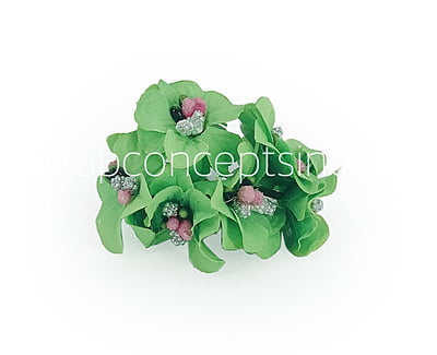 Flowers with Glitter Pollen Centre - Parrot Green Flowers with Glitter Pollen Centre - Parrot Green