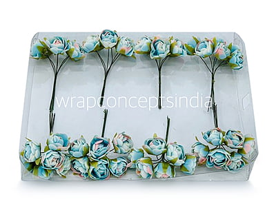 Sky Blue with hints of Pink Close Peony