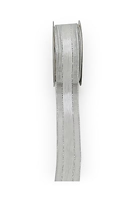 Sheer Ribbon with Centre Satin Stripe