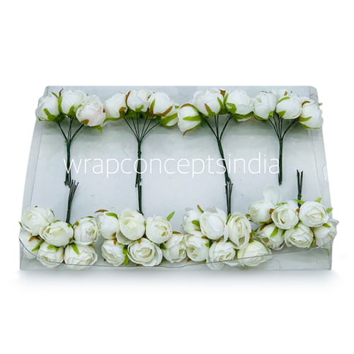 Small Close Peony - White Small Close Peony - White