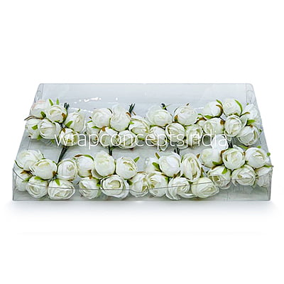 Small Close Peony - White Small Close Peony - White