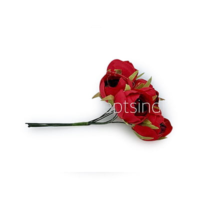 Small Close Peony - Red Small Close Peony - Red