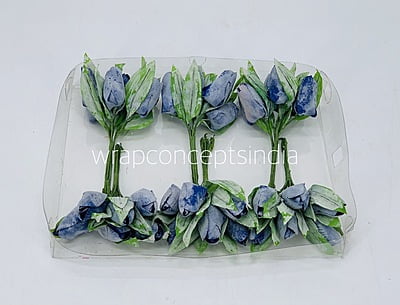 Blue Tulip Buds on Stick