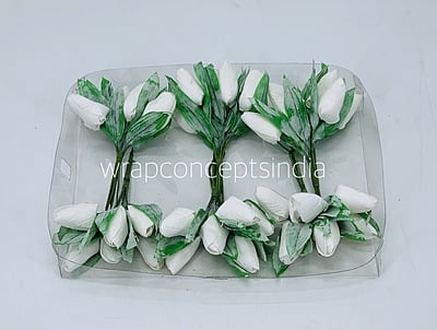 White Tulip Buds on Stick White Tulip Buds on Stick