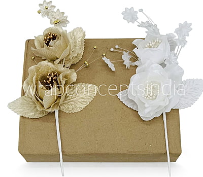 2 Peony Ready Bunch - Gold/White