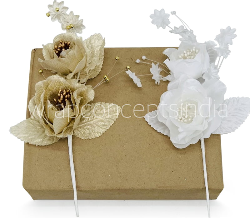 2 Peony Ready Bunch - Gold/White