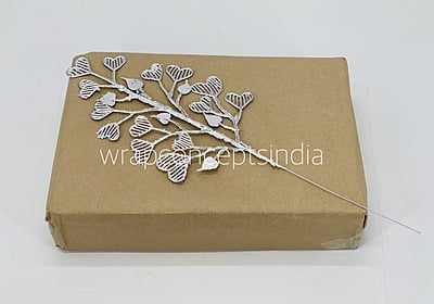 Heart Leaf on Stick - Silver