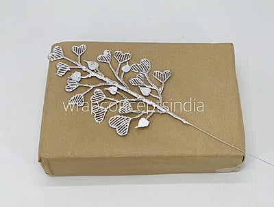 Heart Leaf on Stick - Silver