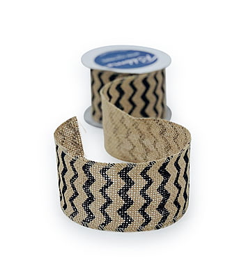 Burlap Chevron Ribbon