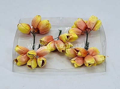 Lemon with hints of Peach Tulip Buds on Stick Lemon with hints of Peach Tulip Buds on Stick