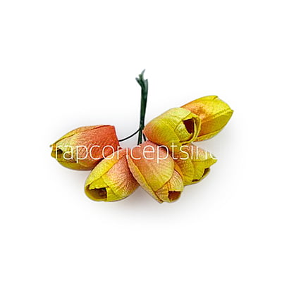 Lemon with hints of Peach Tulip Buds on Stick Lemon with hints of Peach Tulip Buds on Stick
