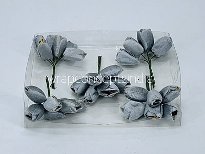 Dolphin Grey Tulip Buds on Stick Dolphin Grey Tulip Buds on Stick