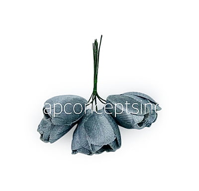 Dolphin Grey Tulip Buds on Stick Dolphin Grey Tulip Buds on Stick