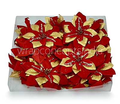 Red Flower with Gold Petals