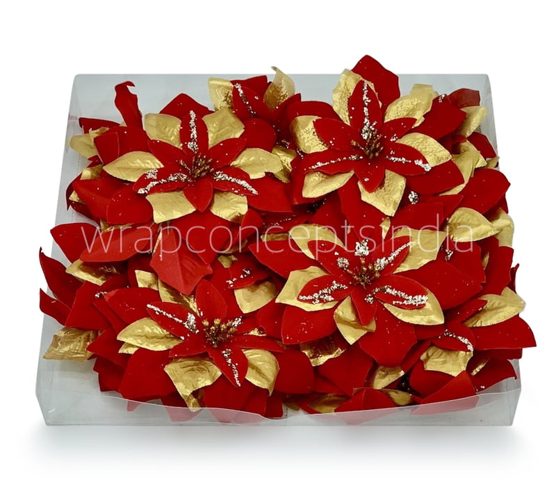 Red Flower with Gold Petals Red Flower with Gold Petals
