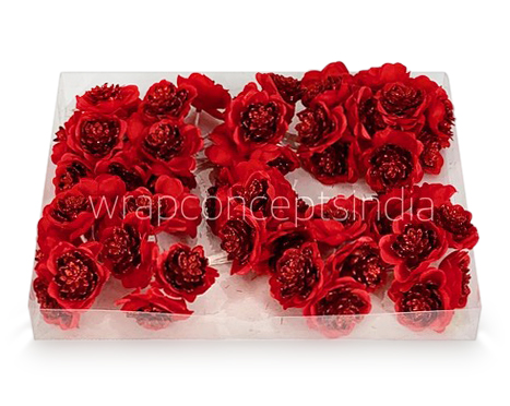 Glitter Flower -Red
