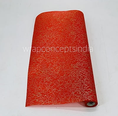 Bright Red with Glitter Web Pattern