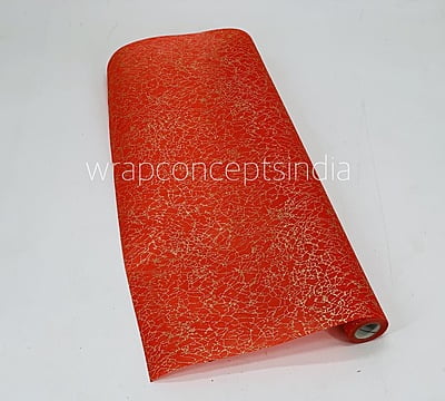 Bright Red with Glitter Web Pattern