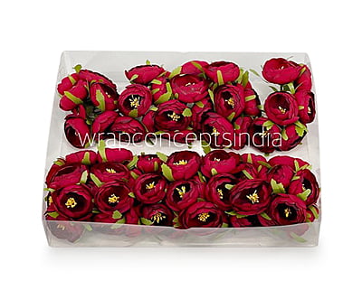 Peonies On Stick-Maroon