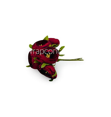 Peonies On Stick-Maroon