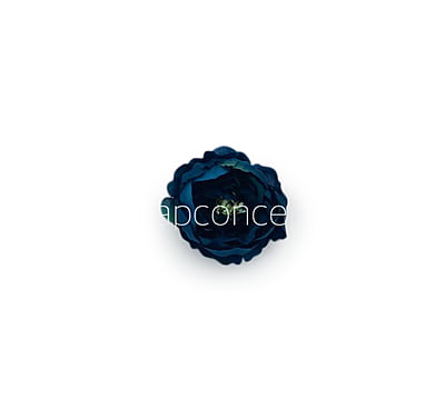 Cobalt Blue with hints of Green Peonies
