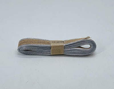 Faux Jute Ribbon Silver Edges