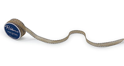 Jute Ribbon with Coloured Edges