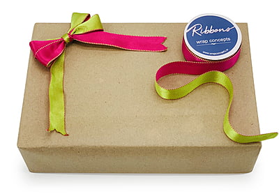 Reversible Ribbon - Hot Pink with Lime Green Reversible Ribbon - Hot Pink with Lime Green