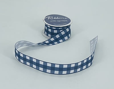 Plaid Grosgrain Ribbon-Mustard