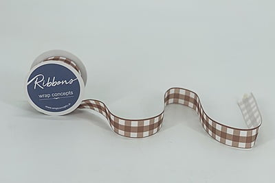 Plaid Grosgrain Ribbon-Mustard