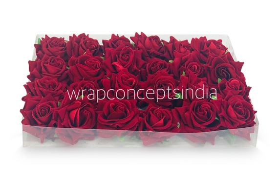 Rose With Leaves - Maroon Rose With Leaves - Maroon