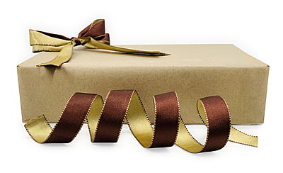 Reversible Ribbon - Brown with Gold Reversible Ribbon - Brown with Gold
