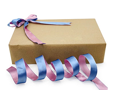 Reversible Ribbon - Baby Blue with Baby Pink Reversible Ribbon - Baby Blue with Baby Pink