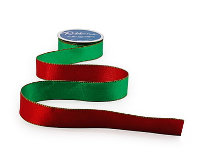Reversible Ribbon - Red with Green Reversible Ribbon - Red with Green