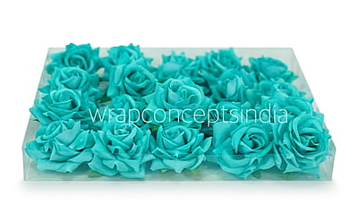Rose with leaves - Sea Green Rose with leaves - Sea Green