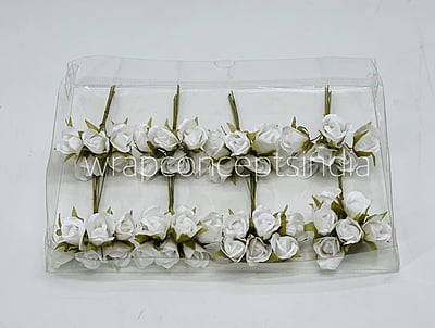 White Rose Buds on Stick White Rose Buds on Stick