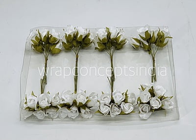 White Rose Buds on Stick White Rose Buds on Stick