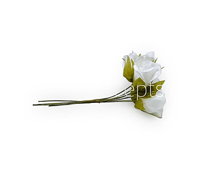 White Rose Buds on Stick White Rose Buds on Stick