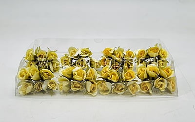 Lemon Yellow Rose Buds on Stick Lemon Yellow Rose Buds on Stick