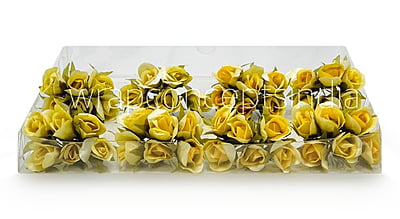 Lemon Yellow Rose Buds on Stick Lemon Yellow Rose Buds on Stick