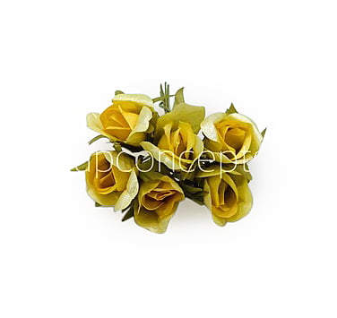 Lemon Yellow Rose Buds on Stick Lemon Yellow Rose Buds on Stick