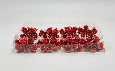 Red Rose Buds on Stick
