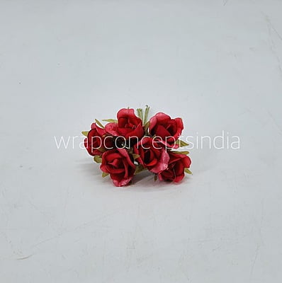 Red Rose Buds on Stick